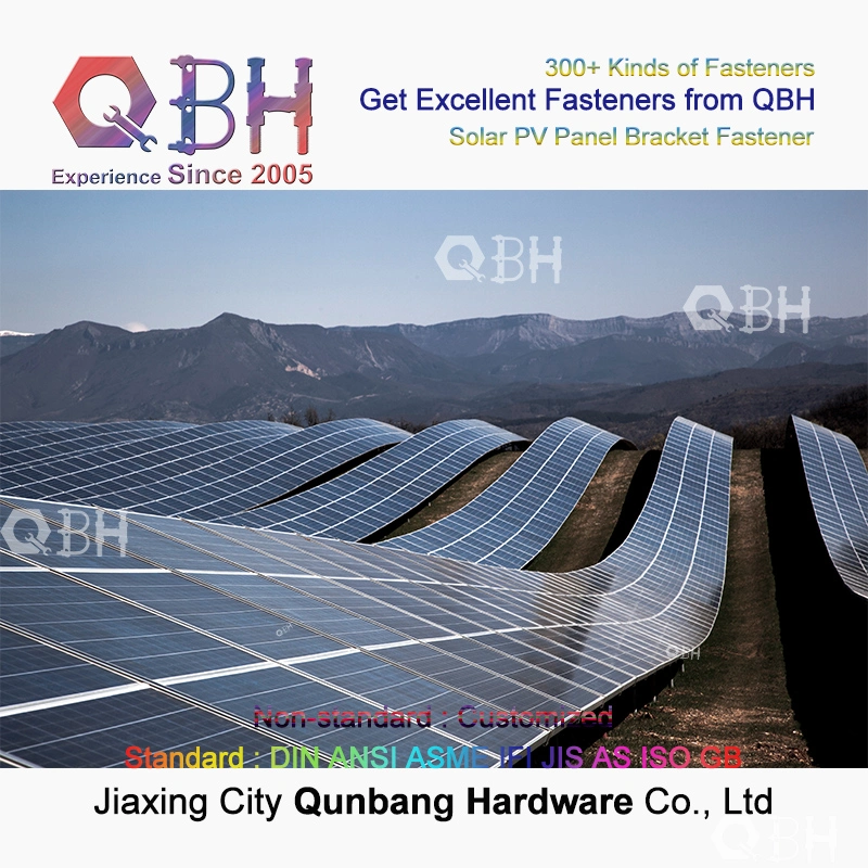 Qbh Customized Solar Power Energy System Panel Bracket Rack Fastener Parts Accessories Hot Dipped Galvanized HDG Round Plate Ground Screw Helical Pile