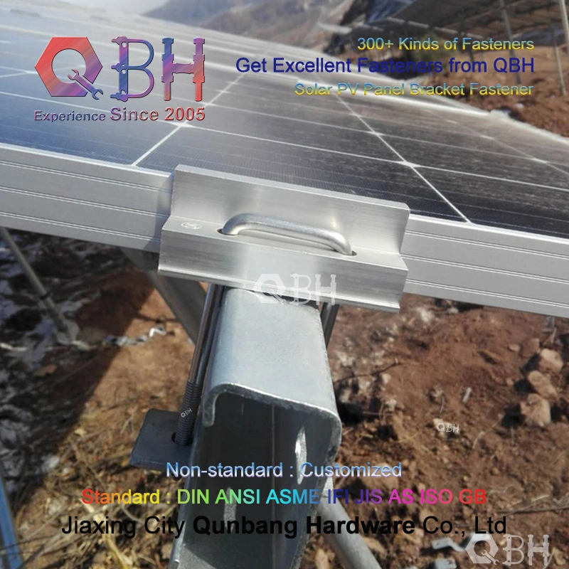 Qbh Customized Solar Power Energy System Panel Bracket Rack Fastener Parts Accessories Hot Dipped Galvanized HDG Round Plate Ground Screw Helical Pile