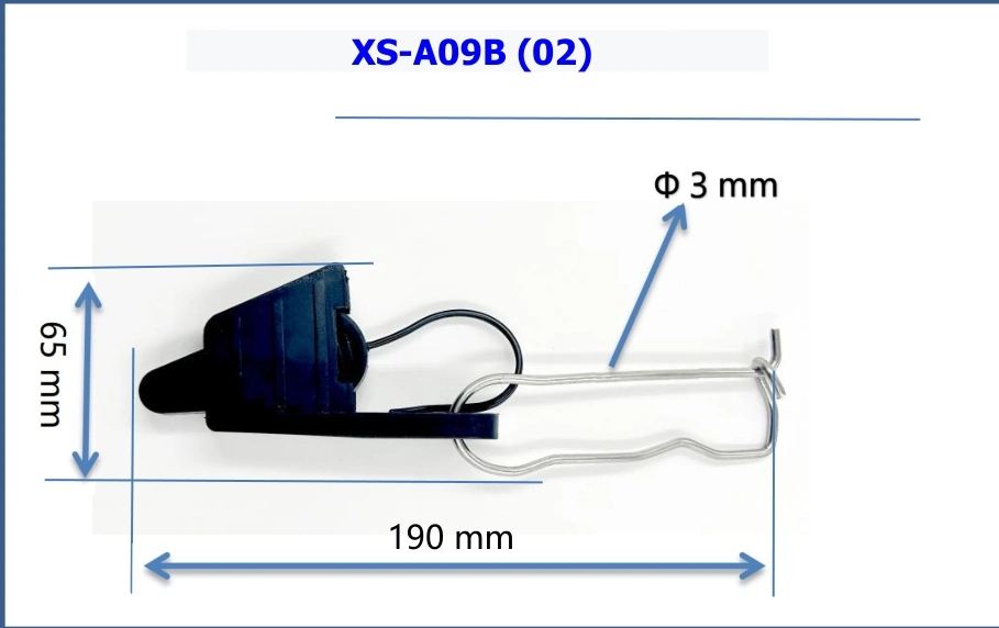 Flat Type SS304/Ss201 Draw Hook Reinforced Nylon Optical Wire Clamp