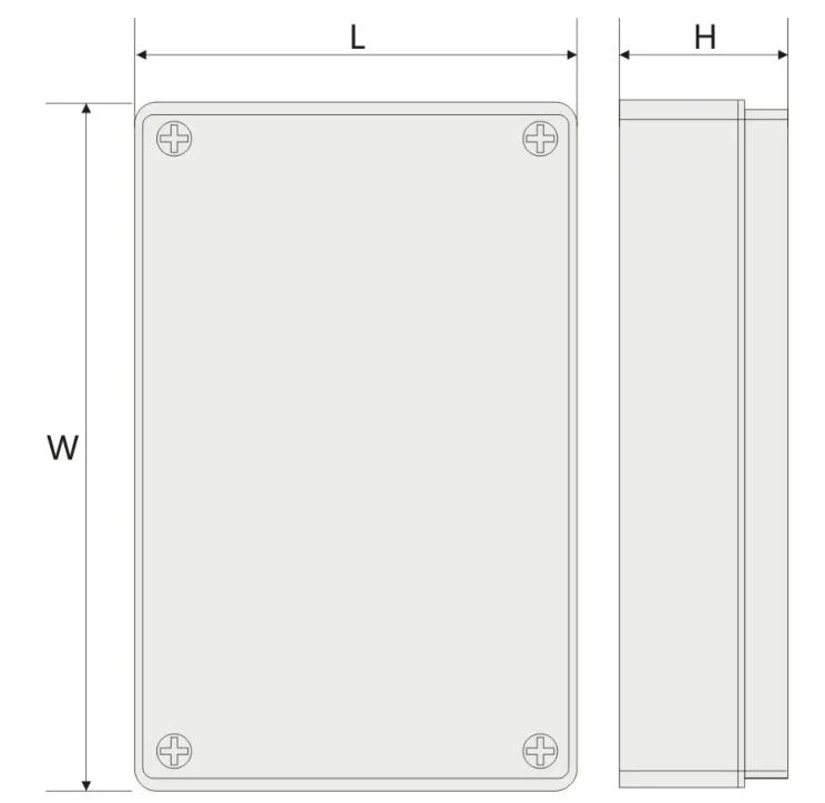 ABS Waterproof Small IP65 Electrical Junction Box PVC Electronic Enclosure Waterproof Corrosion-Proof Junction Box