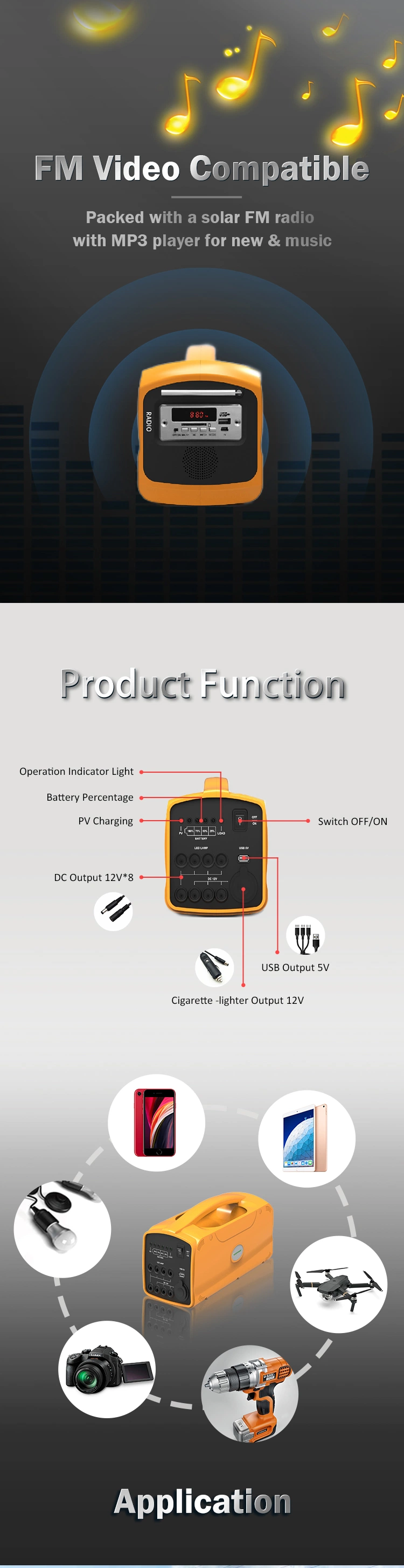 Eco Friendly Portable Power Station Pure Sine Wave Solar Generator 12V 16000mAh Fast &amp; USB Charge Outdoor, Camping, Travel, Home, Campervan &amp; Fishing