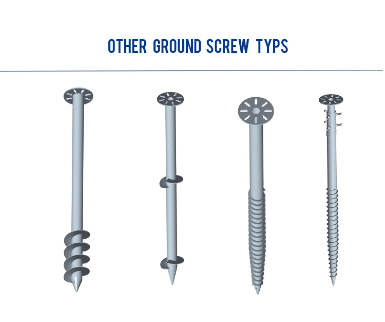 1600-2200mm Ground Screw Foundation Solar Installation HDG Helical Screw Pile Foundation