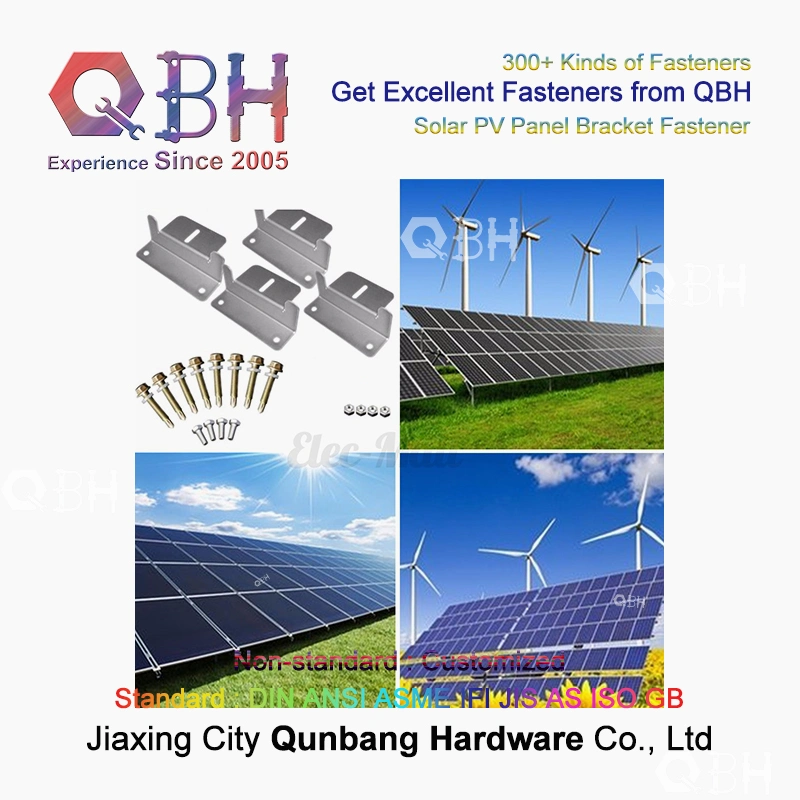 Qbh Customized Solar Power Energy System Panel Bracket Rack Fastener Parts Accessories Hot Dipped Galvanized HDG Round Plate Ground Screw Helical Pile