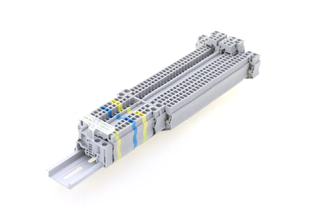 2.5mm2 Cage Spring Terminal Block with Flange Wago Spring Terminal Jut3-2.5f