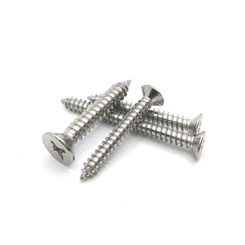 OEM M4 Stainless Steel Cross Recessed Countersunk Head Self-Tapping Screw