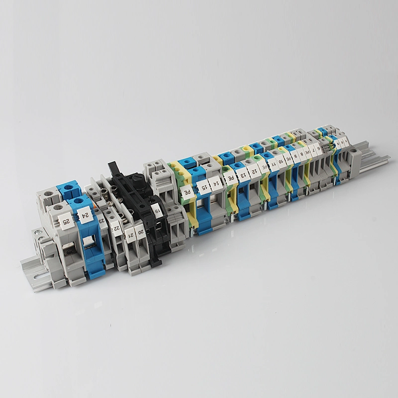 4mm2 Earth Terminal Two-in-Two-out Phoenix UK4 Feed-Through Terminal Block Jut1-4PE