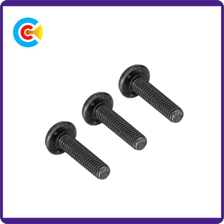 DIN/ANSI/BS/JIS Carbon-Steel/Stainless-Steel Hand Twist Flat Round Three Welding Screws for Bridge