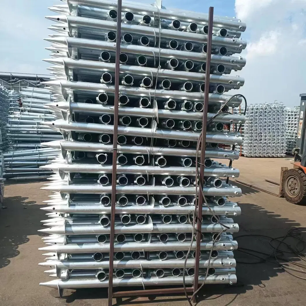 Ground Screw Pole Anchor Foundation Spiral Steel Pile