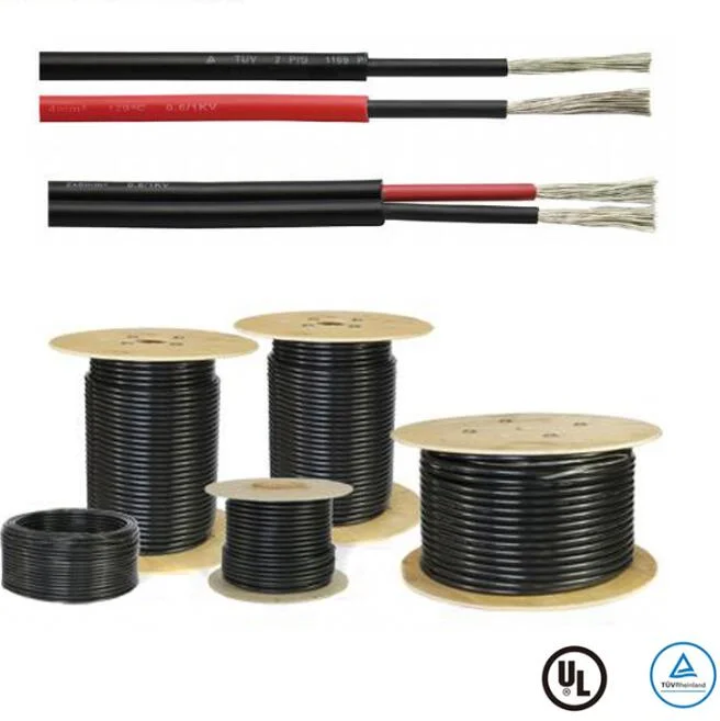 TUV Approved DC 1500kv Tinned Copper Solar Cable 4mm 6mm Manufacturer