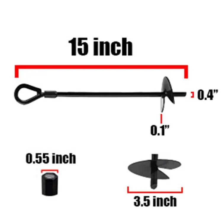 Ground Screw Pile Ground Screw Anchor with Flange Galvanized Steel Fencing Foundation