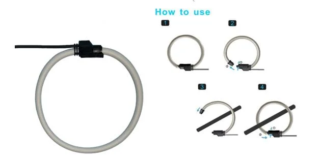 Src 12mm High Sensitivity Economical Rogowski Coil Current Clamp 333mv/Ka