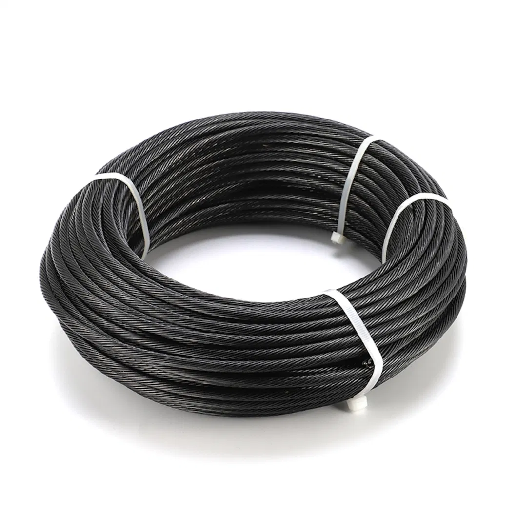 Black Oxide Finish Annealed Handling 316 1/8&quot;3/16&quot;1/4&quot;Spool Stainless Steel Rope Wire Rope Cable Rail