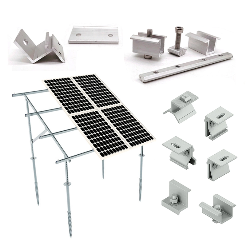 Solar-Energy-System Solar Power System Rooftops PV Systems Carport Parking System Solar Panel Kit Flat Roof Bracket Ground Balcony Mounting Systems for Home