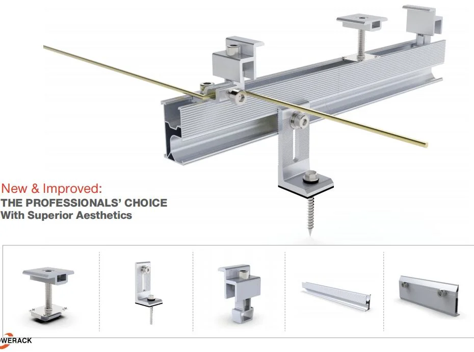 Powerack Solar Mounting System for Tin Roof Mount Solar Racking Solar Bracket Installation