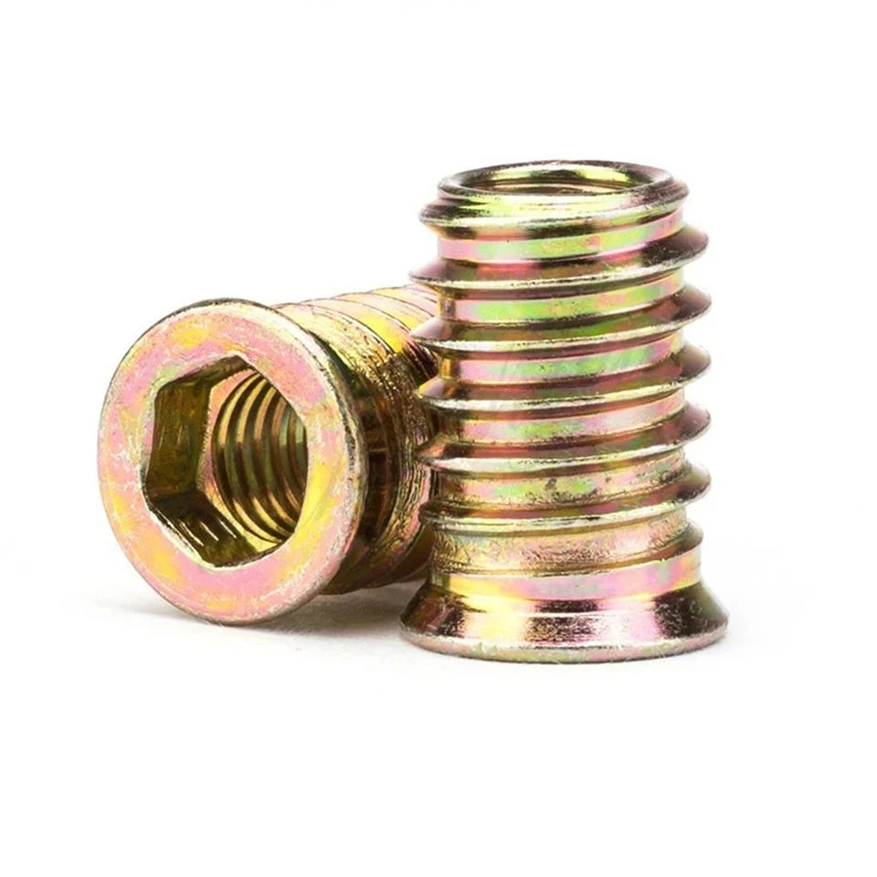 Brass Flange Slotted Self-Tapping Threaded Insert Nut