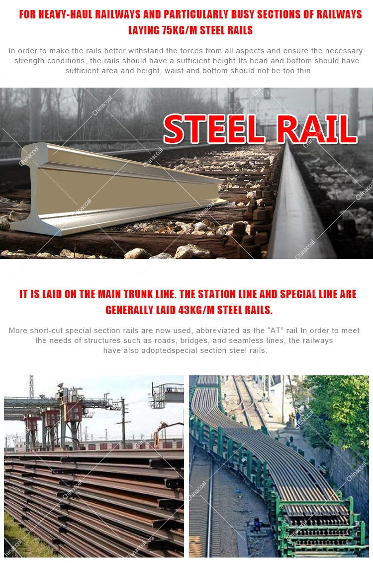 15kg Light Steel Rail 6m/8m/9m/10m Length Steel Crane Rail for Railway