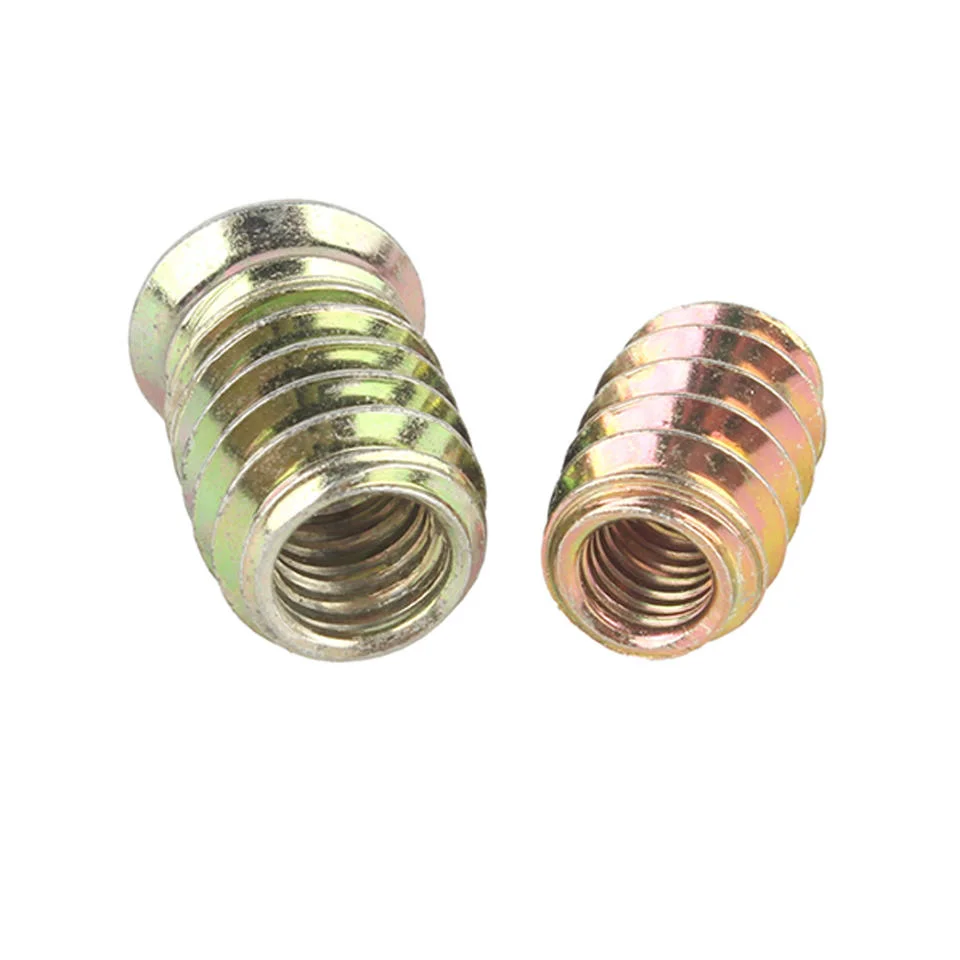 Brass Flange Slotted Self-Tapping Threaded Insert Nut