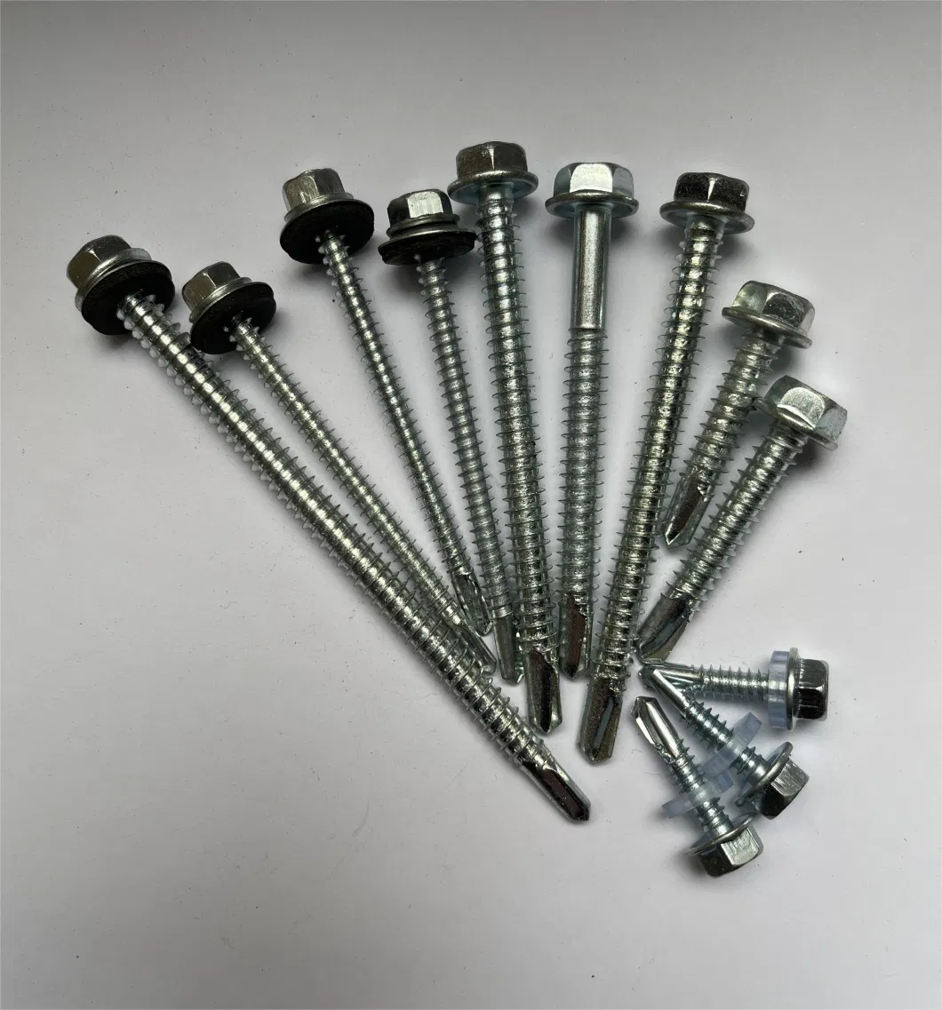 Big Ss201 Washer Dacromet Ruspert High Quality Self Drilling Screw Self Tapping Screw for Building Metal Frame Use