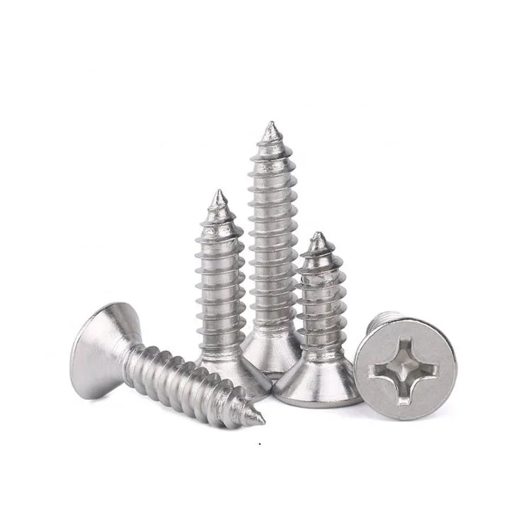 Stainless Steel 304 M1.2 M1.4 M1.7 M2 M2.3 M2.6 M3 M3.5 M4 M4.2 M5 M6 Phillips Pan Round Head Self Tapping Screws