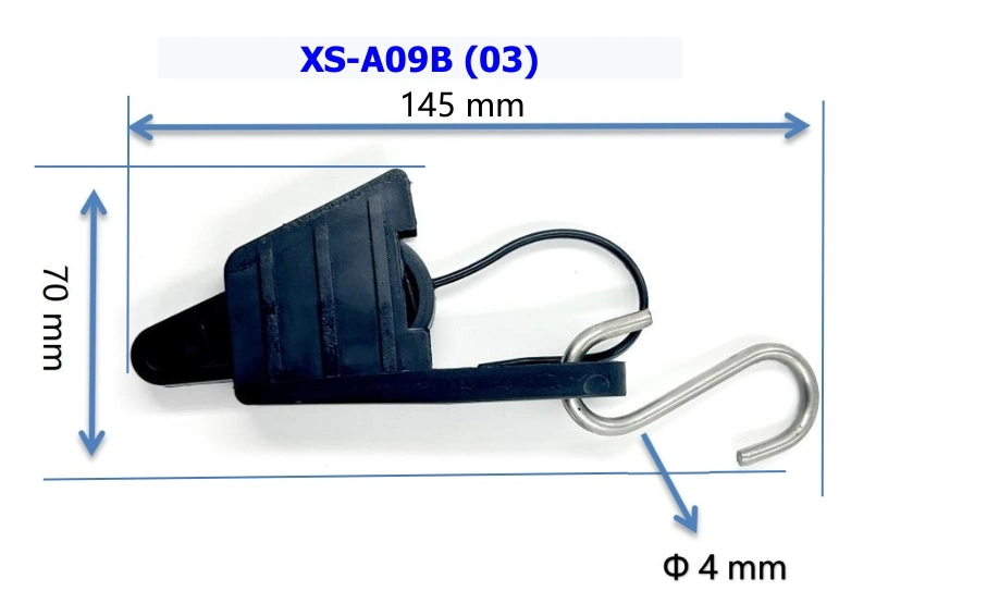 PA66 Clampstainless Steel 800n Breaking Load Suitable for 2-5 mm Cable Clamp