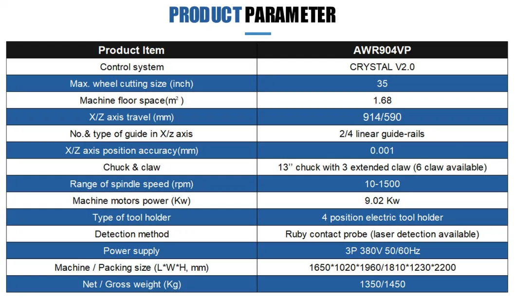 Hot Sale Awr904vp Diamond Cutting CNC for Alloy Wheels