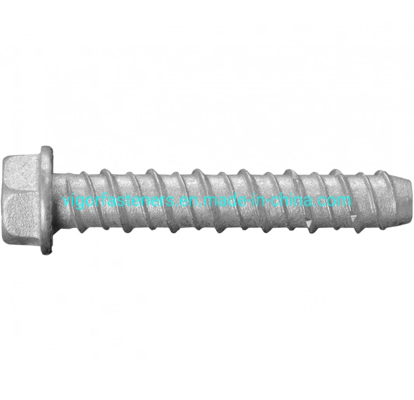 Hex Head Concrete Bolt HDG Hex Concrete Masonry Anchor Bolt Self Tapping Screw High Quality Carbon Steel Hot DIP Galvanized