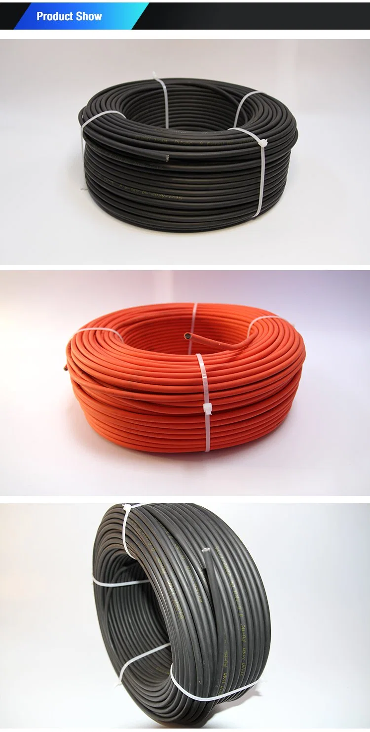 Factory Price TUV CE Certificate 4mm 6mm Tinned Copper Solar PV DC Cable with High Quality