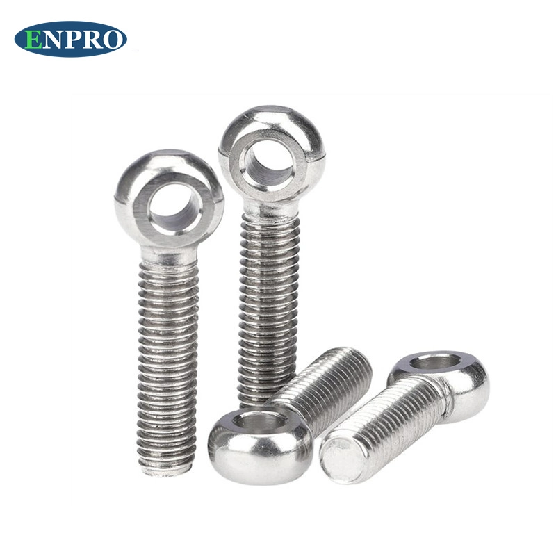 China Supplier Good Price Eye Screw 304 Stainless Steel High Quality Sizes 5/8 M6 M8 10 mm 45mm Open Eyes Hook Screw DIN580 Metal Eye Screw