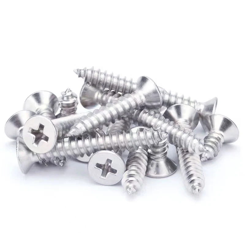 304/316/410 Stainless Steel Countersunk Flat Csk Head Ss Self Tapping Screws Tornillos