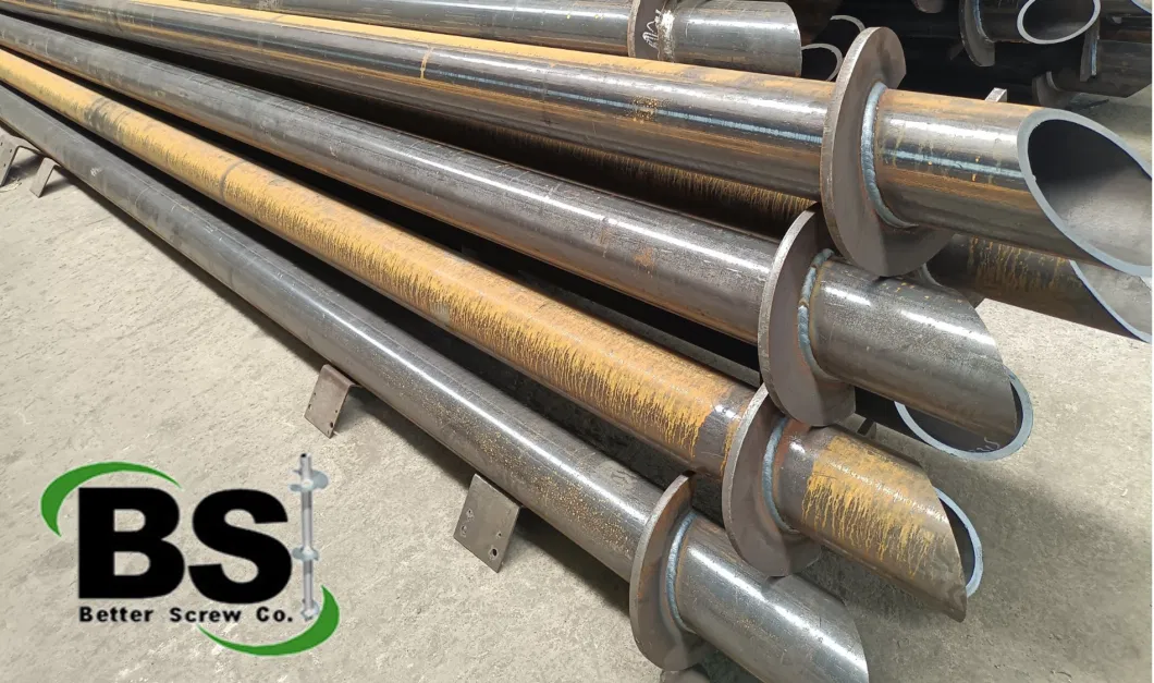 Hot Sale Round Shaft Helical Piles for Foundation Works