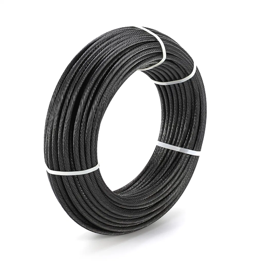 Black Oxide Finish Annealed Handling 316 1/8&quot;3/16&quot;1/4&quot;Spool Stainless Steel Rope Wire Rope Cable Rail