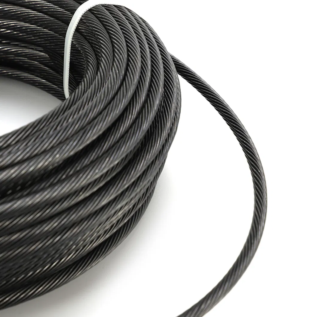 Black Oxide Finish Annealed Handling 316 1/8&quot;3/16&quot;1/4&quot;Spool Stainless Steel Rope Wire Rope Cable Rail