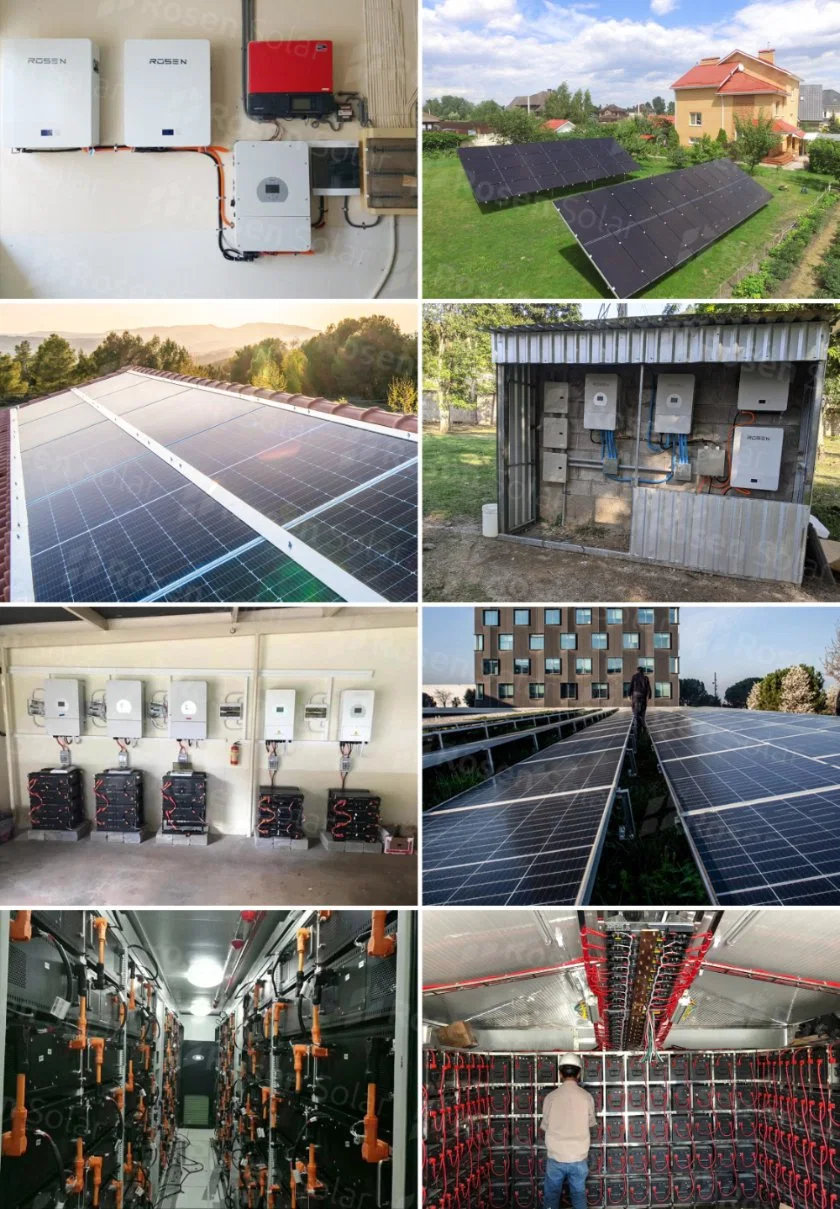 Rosen 10kw Hybrid Solar System 30kw 50kw 100kw Lithium Battery Storage