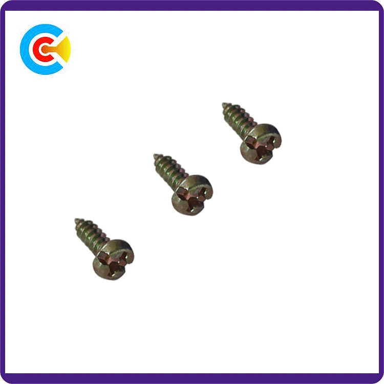 DIN/ANSI/BS/JIS Carbon-Steel/Stainless-Steel Galvanized Phillips/Slot Self-Tapping Screws for Building Railway