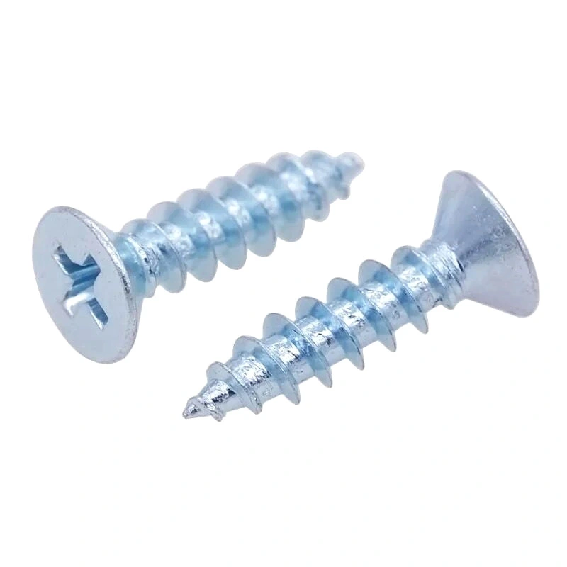 Blue White Zinc Coated Self Tapping Chipboard Screw