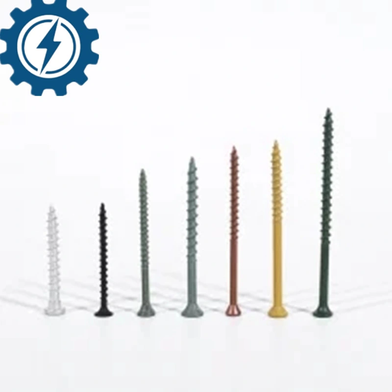 Yellow Zinc Plated Carbon Steel Flat Countersunk Head Wood Self Tapping Screws