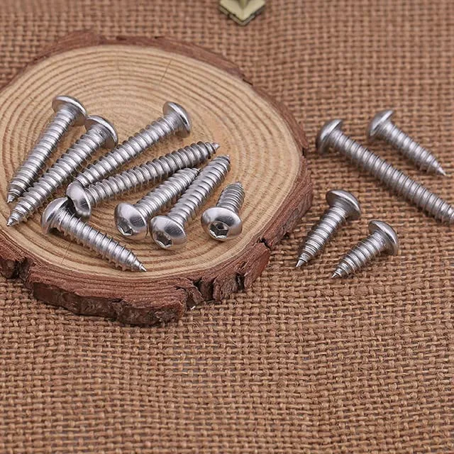 M4 X 16mm Stainless Steel 304 Metric Screws Button Head Hex Socket Cutting Screws Self-Tapping Screws