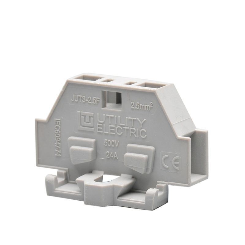 2.5mm2 Cage Spring Terminal Block with Flange Wago Spring Terminal Jut3-2.5f