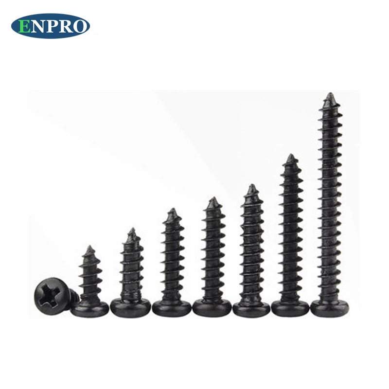 M1 M1.2 M1.4 M1.7 M2 M3 M3.5 Black Galvanized Hard Phillips Round Head Pan Head Small Self Tapping Screw