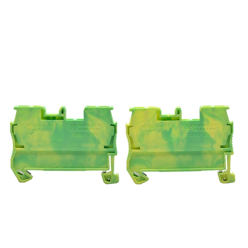 1.5mm2 Cage Spring Earth Terminal Block Wago Terminal Block Jut3-1.5PE