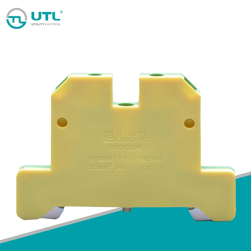 2.5mm2 PE Terminal Block Jut2-2.5PE DIN Rail Terminal Weidmuller Sak2.5