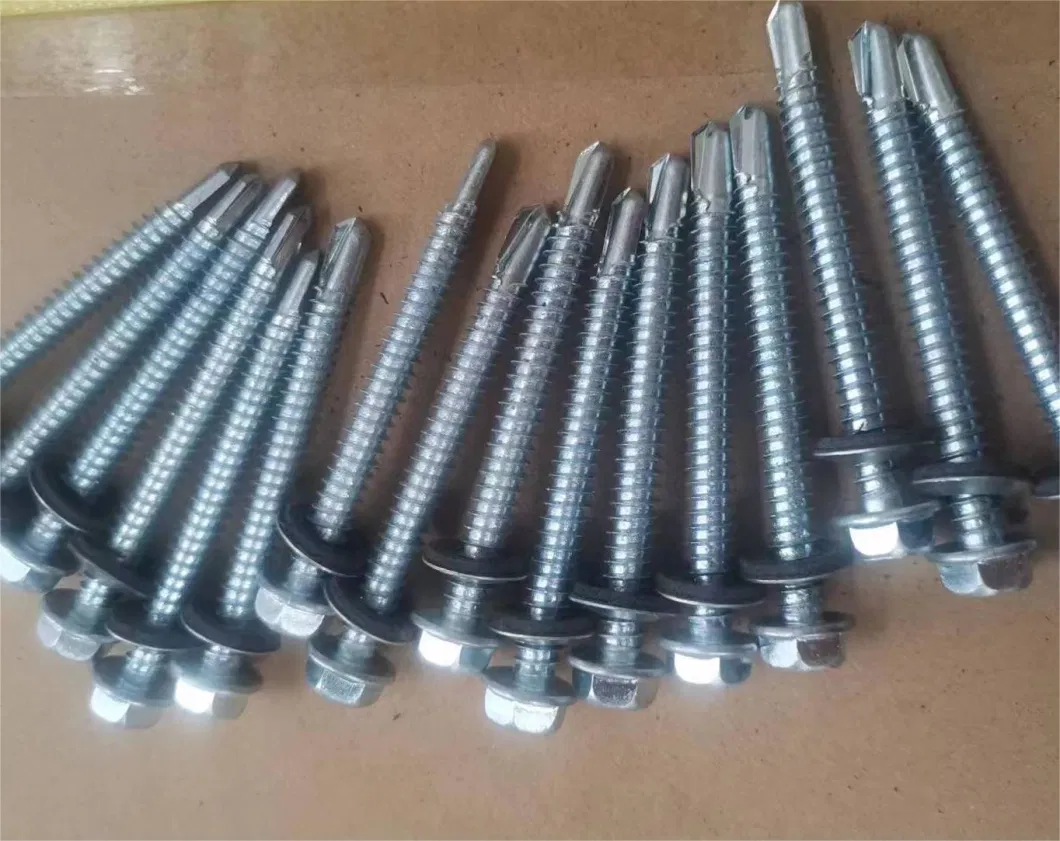 Big Ss201 Washer Dacromet Ruspert High Quality Self Drilling Screw Self Tapping Screw for Building Metal Frame Use