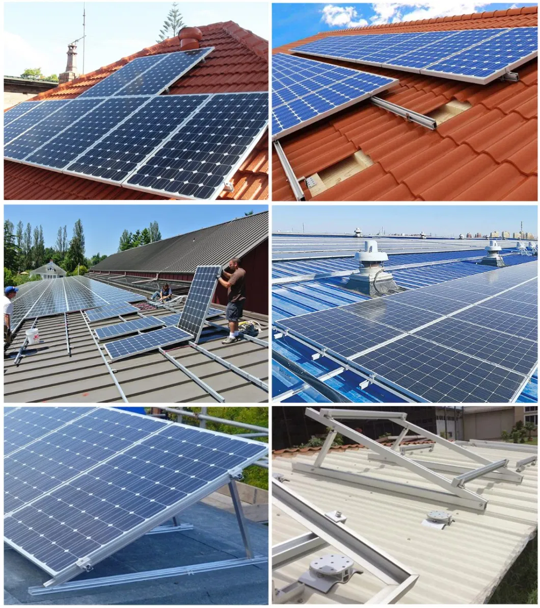 Solar-Energy-System Solar Power System Rooftops PV Systems Carport Parking System Solar Panel Kit Flat Roof Bracket Ground Balcony Mounting Systems for Home