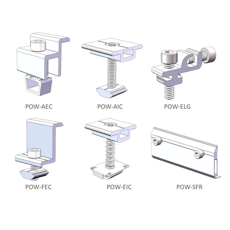 Powerack Solar Mounting System for Tin Roof Mount Solar Racking Solar Bracket Installation