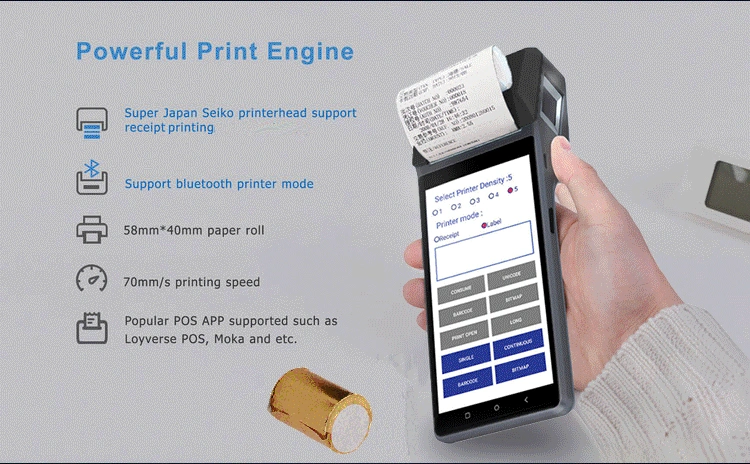 Android 10.0 Touch Screen POS Terminal with NFC Reader Cash Register (Z300)