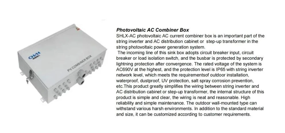 Wholesale High Quality Smart Photovoltaic Junction Box PV Combiner Box