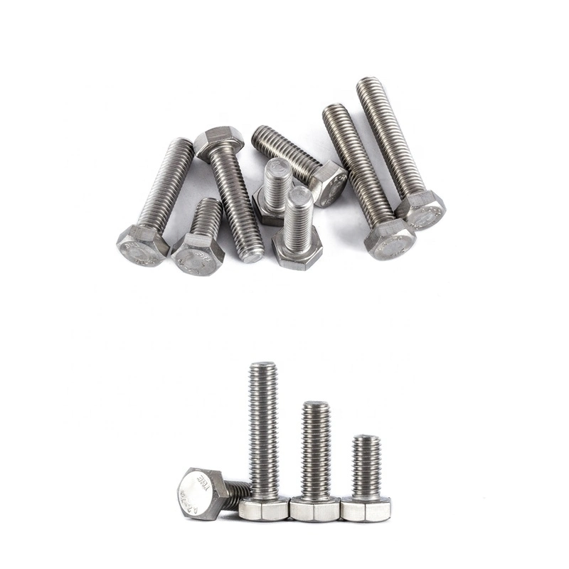 DIN933 DIN931 OEM Fasteners Ss201 SS304 SS316 Stainless Steel Hex Bolt