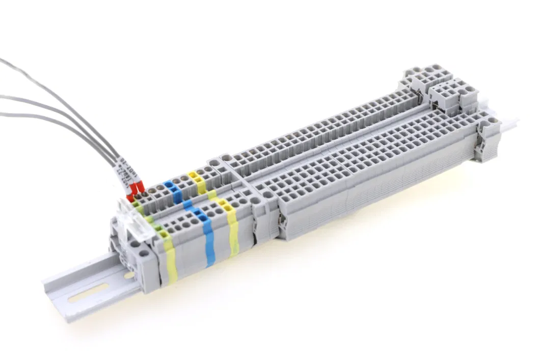 2.5mm2 Cage Spring Terminal Block with Flange Wago Spring Terminal Jut3-2.5f