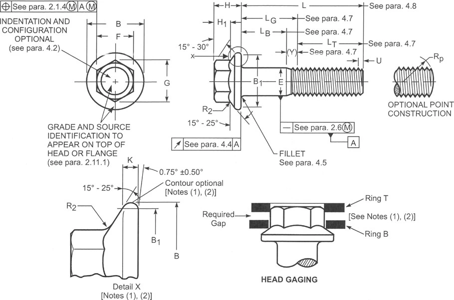 Metric Standard Class 8.8 Hex Flange Head Zp Grain Silo Bolt