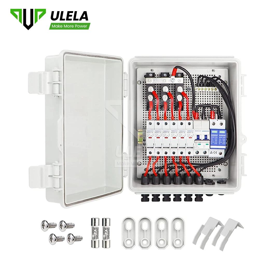 Ulela 6 String Solar Combiner Box Wholesaler DC Combiner Box 4string China PV Junction Combiner Box